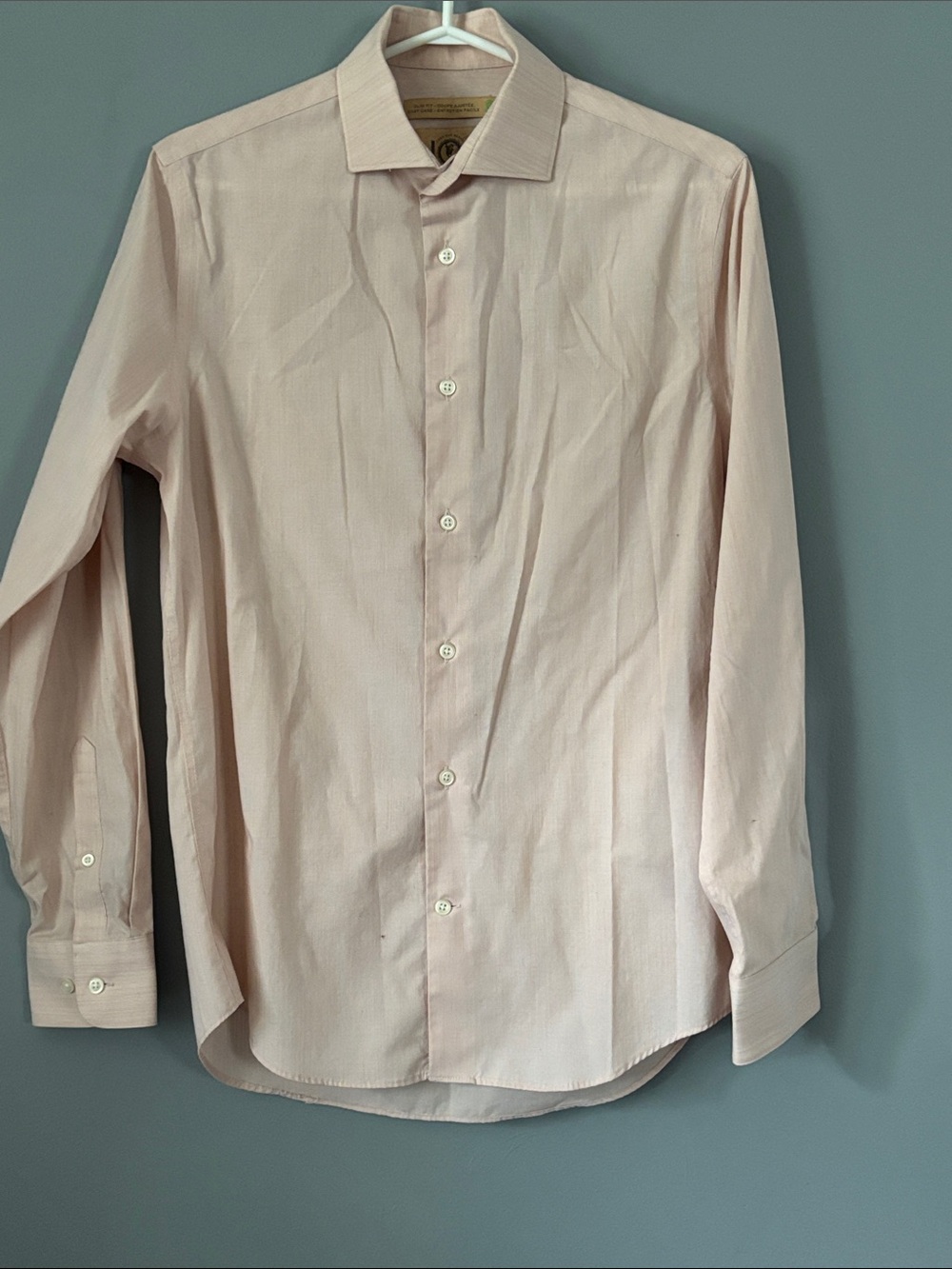 Joseph Abboud Pale Pink Long-Sleeve Dress Shirt